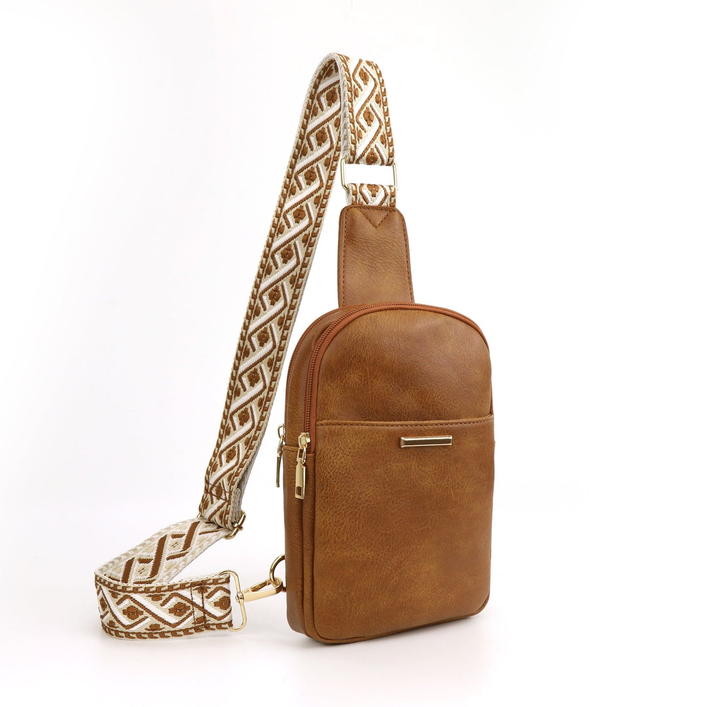 Detachable Leather Crossbody Bag - Dual-Purpose Design