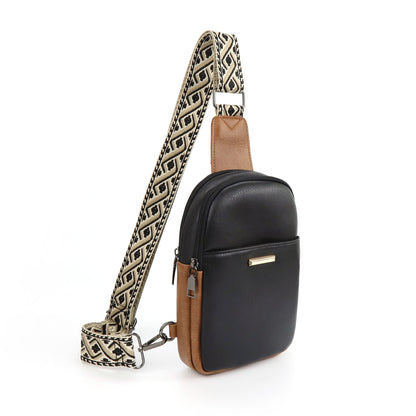 Detachable Leather Crossbody Bag - Dual-Purpose Design