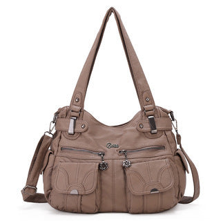 Soft Leather Women's Crossbody Tote Bag