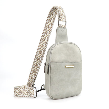 Detachable Leather Crossbody Bag - Dual-Purpose Design